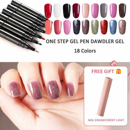 💅 Limited Time Buy 1 Get 1 Free ✨One Step Nail Gel Pen🎨