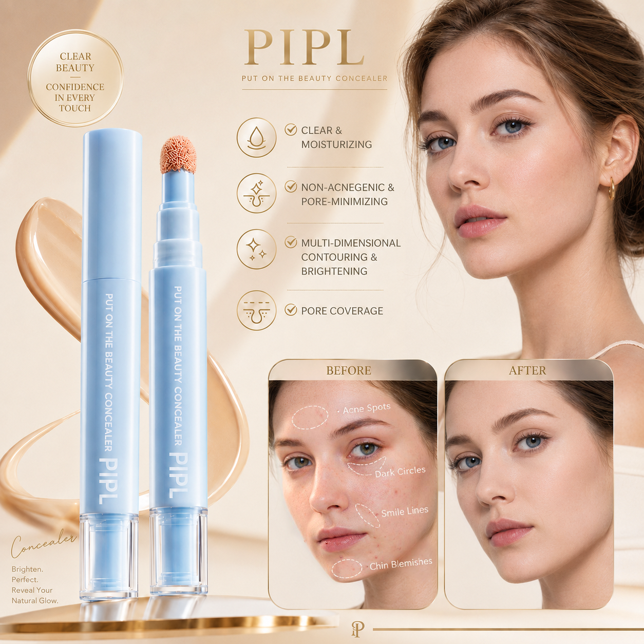 🔥Buy 1 Get 1 Free NOW!💄Multipurpose Hydrating Liquid Concealer Pen ✨