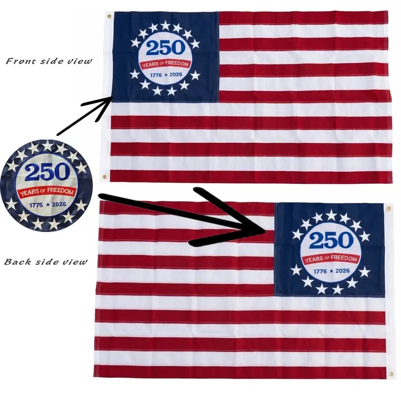 Last Day 49% OFF🔥250th Anniversary USA Commemorative Flag (3x5 Ft).Double-Sided Embroidered