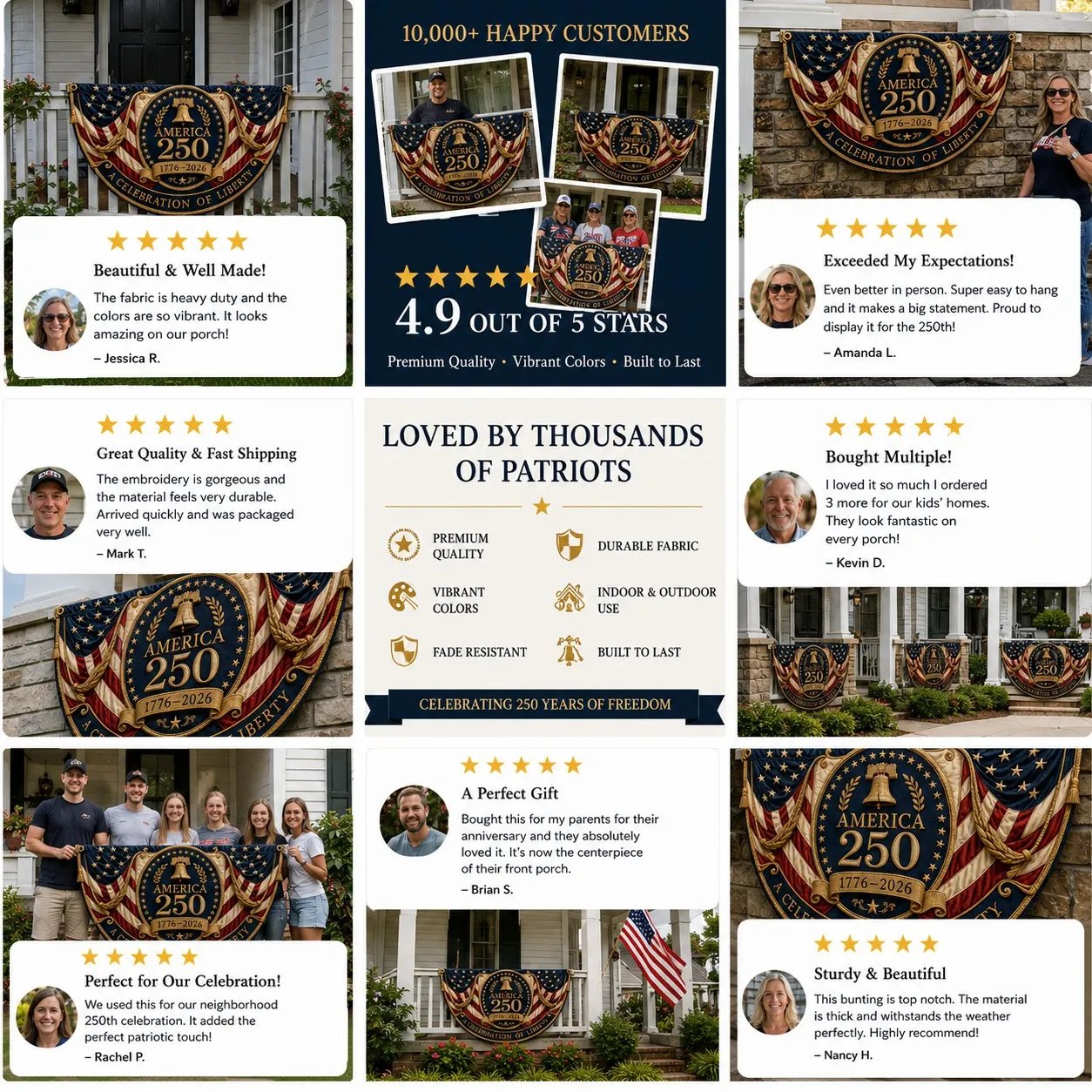 🇺🇸America 250 Fan Bunting Flag A Celebration of Liberty. Heritage. and American Pride 🇺🇸