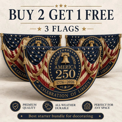 🇺🇸America 250 Fan Bunting Flag A Celebration of Liberty. Heritage. and American Pride 🇺🇸