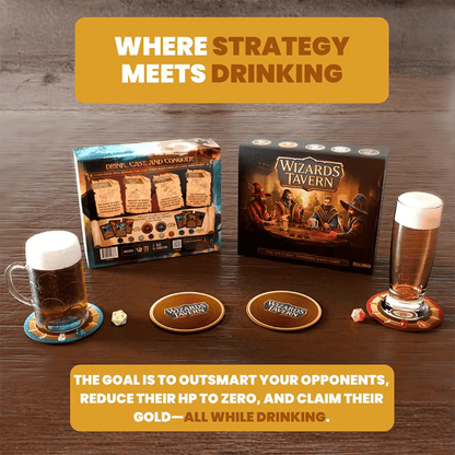 🧙‍♂️Wizards Tavern – Chaotic Fantasy Drinking Game – D&D Themed Party Fun with Dice & Spells 🍺