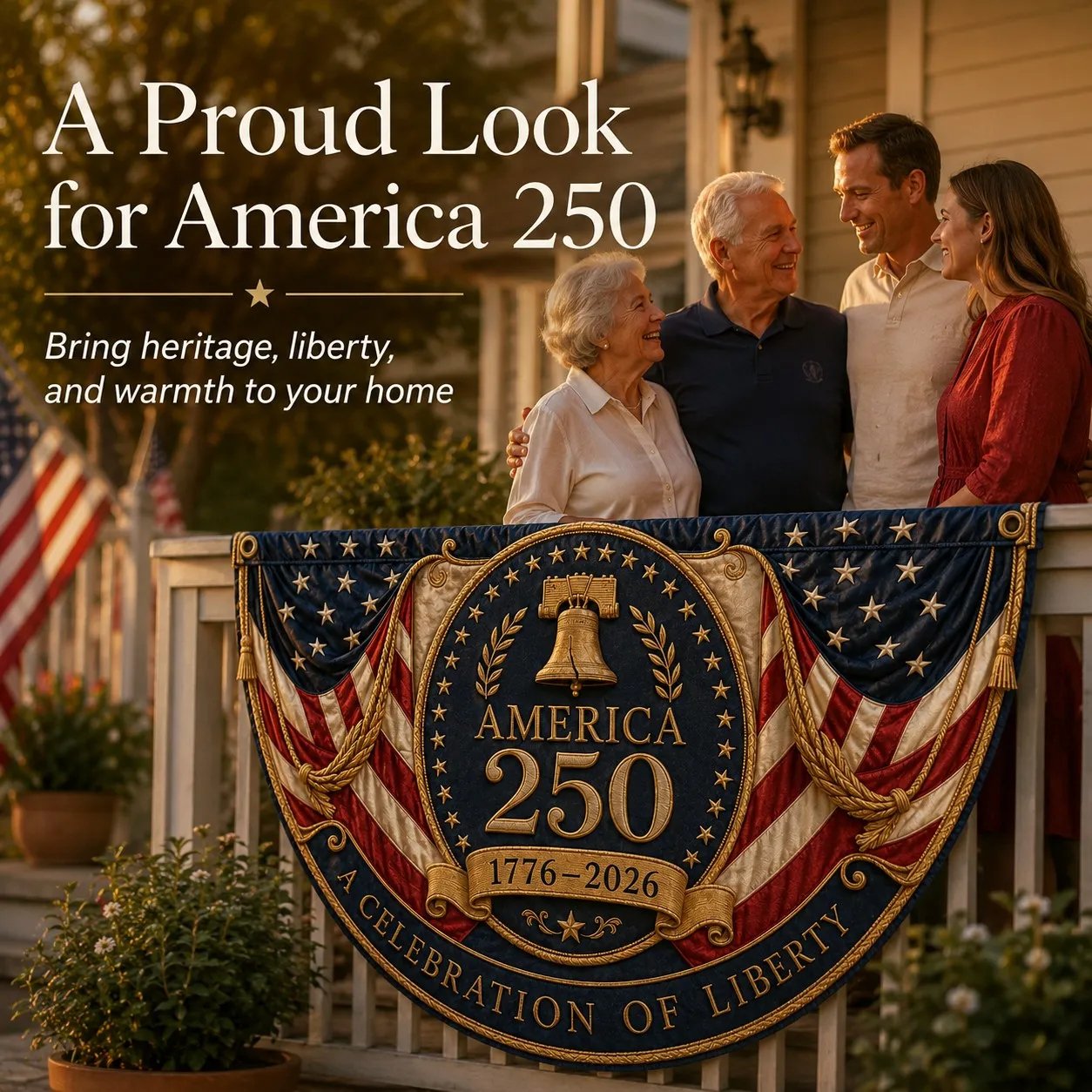 🇺🇸America 250 Fan Bunting Flag A Celebration of Liberty. Heritage. and American Pride 🇺🇸
