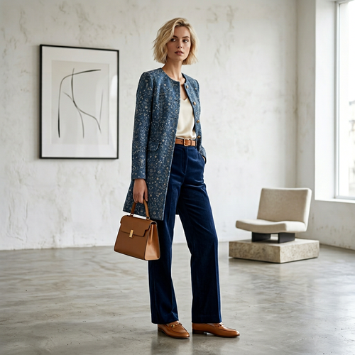 The Women's Floral Jacquard Coat – Designer Edition