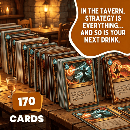 🧙‍♂️Wizards Tavern – Chaotic Fantasy Drinking Game – D&D Themed Party Fun with Dice & Spells 🍺