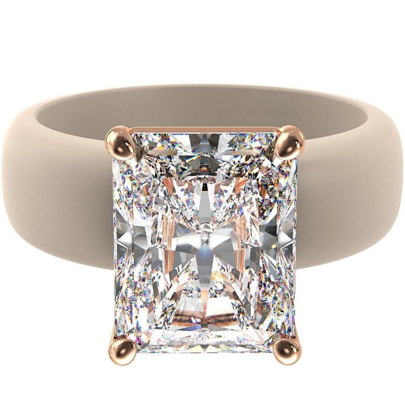 Renfit Silicone Ring – 10×8 mm Emerald Cut CZ | Patent-Pending Design - GlowStone Collection